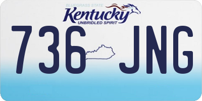 KY license plate 736JNG