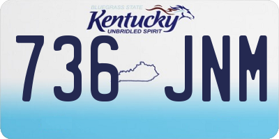 KY license plate 736JNM