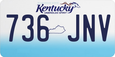KY license plate 736JNV