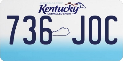 KY license plate 736JOC