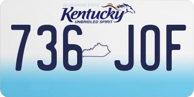 KY license plate 736JOF
