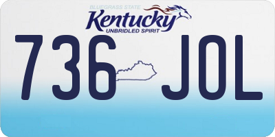 KY license plate 736JOL
