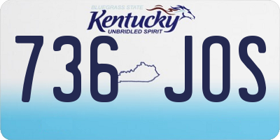 KY license plate 736JOS