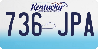 KY license plate 736JPA