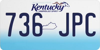 KY license plate 736JPC