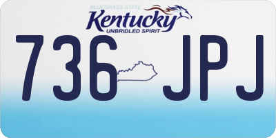 KY license plate 736JPJ
