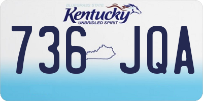 KY license plate 736JQA