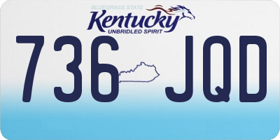 KY license plate 736JQD