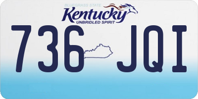 KY license plate 736JQI