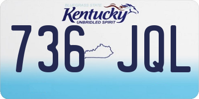 KY license plate 736JQL