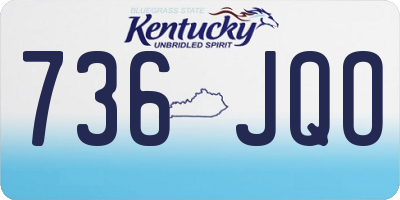 KY license plate 736JQO