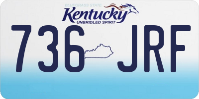 KY license plate 736JRF