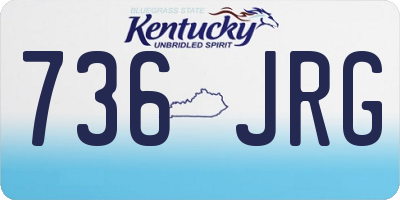 KY license plate 736JRG