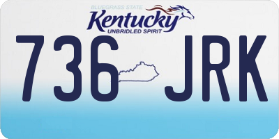 KY license plate 736JRK