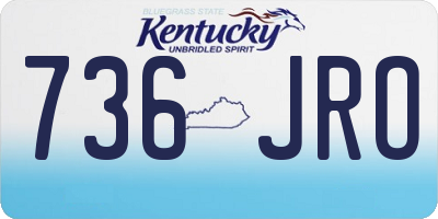 KY license plate 736JRO