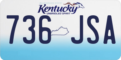 KY license plate 736JSA