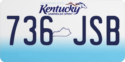 KY license plate 736JSB