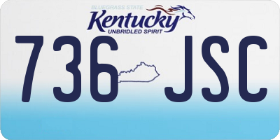 KY license plate 736JSC