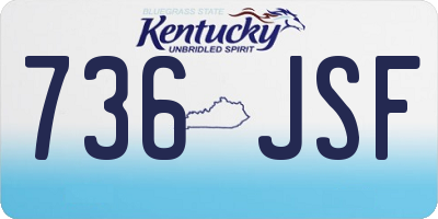 KY license plate 736JSF