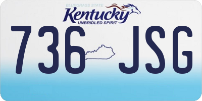 KY license plate 736JSG