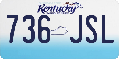 KY license plate 736JSL