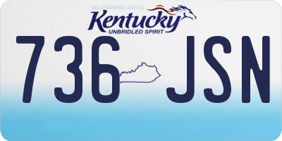 KY license plate 736JSN