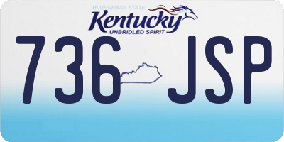KY license plate 736JSP