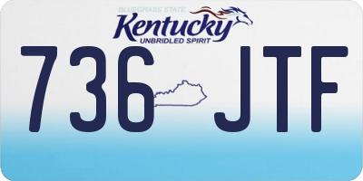 KY license plate 736JTF