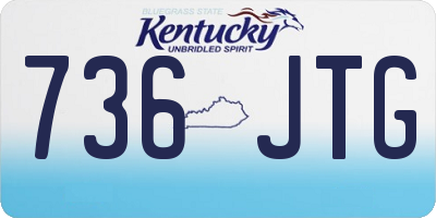 KY license plate 736JTG