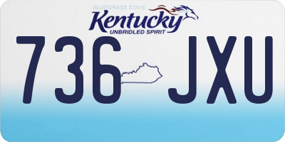 KY license plate 736JXU