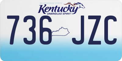KY license plate 736JZC