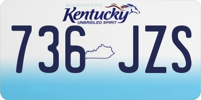 KY license plate 736JZS