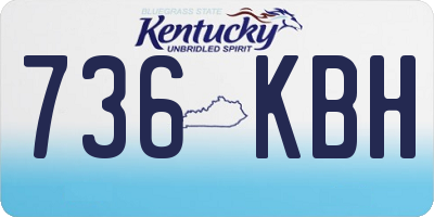 KY license plate 736KBH