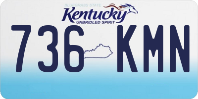 KY license plate 736KMN