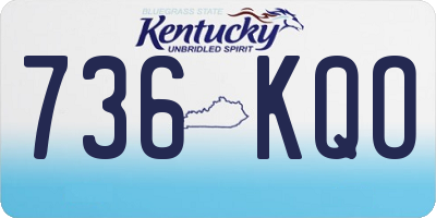 KY license plate 736KQO