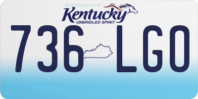 KY license plate 736LGO