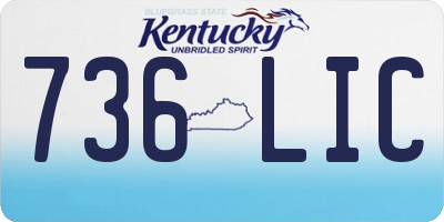 KY license plate 736LIC