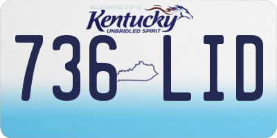 KY license plate 736LID