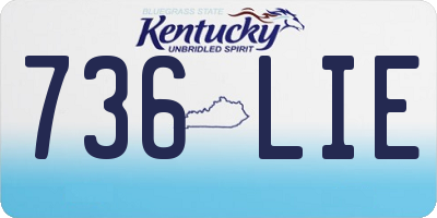 KY license plate 736LIE