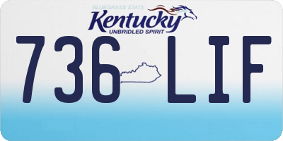 KY license plate 736LIF