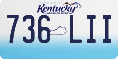 KY license plate 736LII