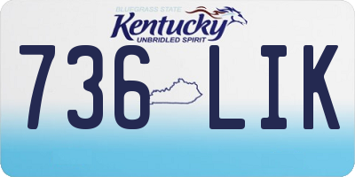 KY license plate 736LIK