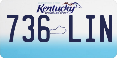 KY license plate 736LIN