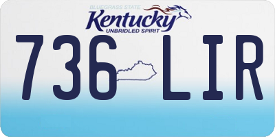 KY license plate 736LIR