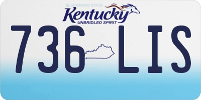 KY license plate 736LIS