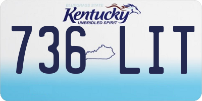 KY license plate 736LIT