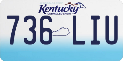 KY license plate 736LIU