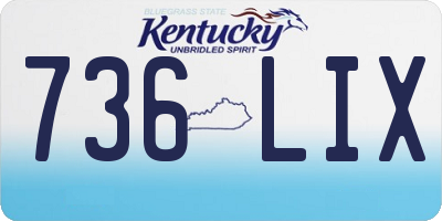 KY license plate 736LIX