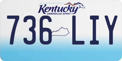 KY license plate 736LIY