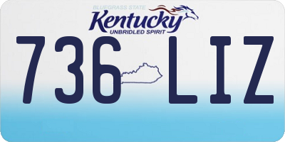 KY license plate 736LIZ